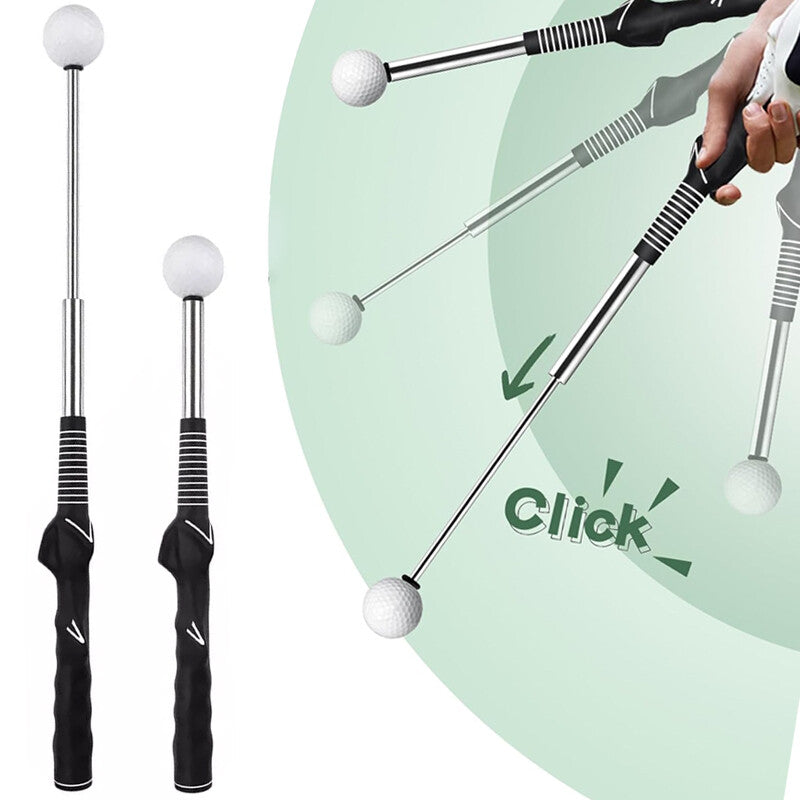 Retractable Golf Swing Training Aid Golf Grip Trainer Indoor Warm Up Practice
