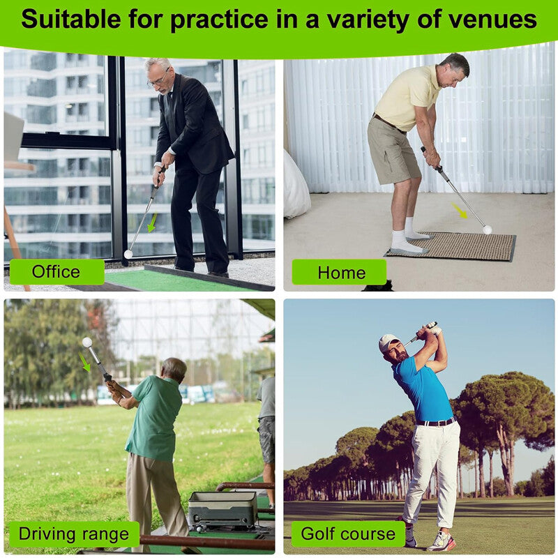 Retractable Golf Swing Training Aid Golf Grip Trainer Indoor Warm Up Practice